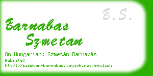 barnabas szmetan business card